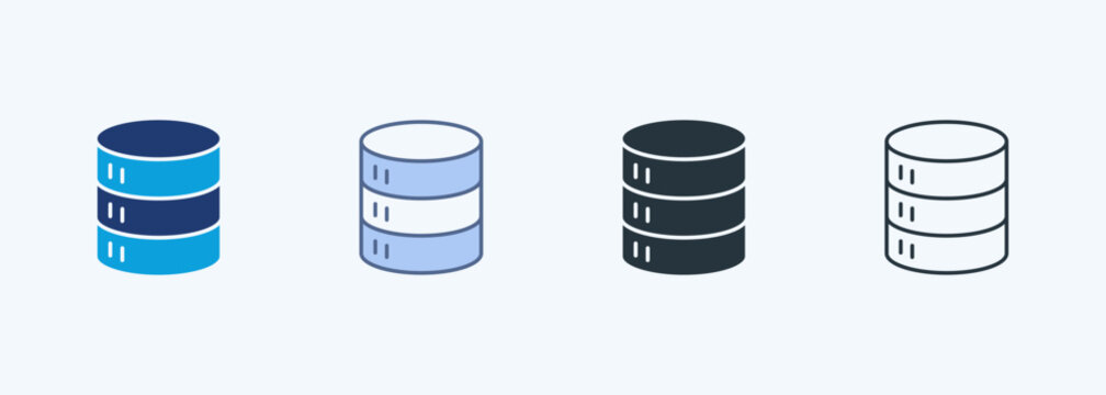 Database Multiple Style Icon Collection