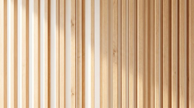 Light oak wood slat wall texture background with warm vertical batten pattern