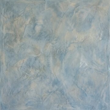Polished venetian plaster texture background in a serene dusty blue tone