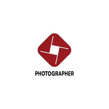 Camera shutter photography logo design