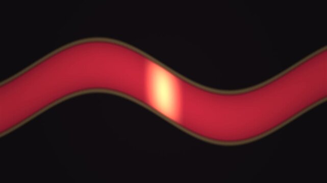 Creative motion graphics in vibrant red wave design