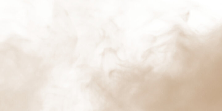 Dust, sand, soil and smoke particle cloud isolated on transparent white background. Brown sandstorm smoggy sand dust burst rising. Design elements for compositing, covering, overlay, PNG