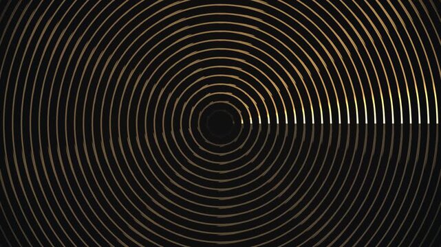 Visual patterns form concentric circles with light and shadow effects
