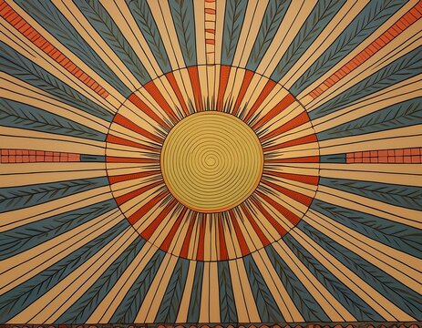 sun sunburst pattern