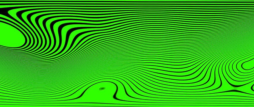 Futuristic Digital Wave Motion with Glowing Green Curves, flowing particle vector abstract background Computer Animation, Abstract Green Wave Motion Background 4K Seamless Loop