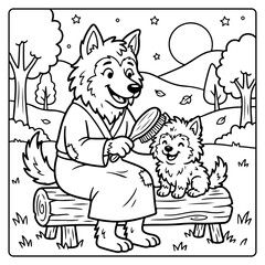 Obraz premium Mommy & Me Spooky Coloring Pages For ADults And Kids 