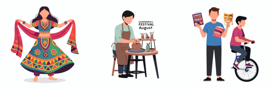 Colorful Festival Activities: Dance, Craft, Books, and Mask Play