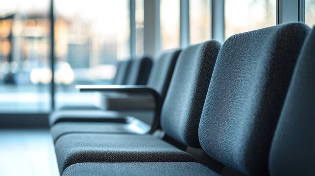 Modern waiting area with chairs