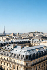 Minimal Panoramic Paris Skyline with Copy Space
