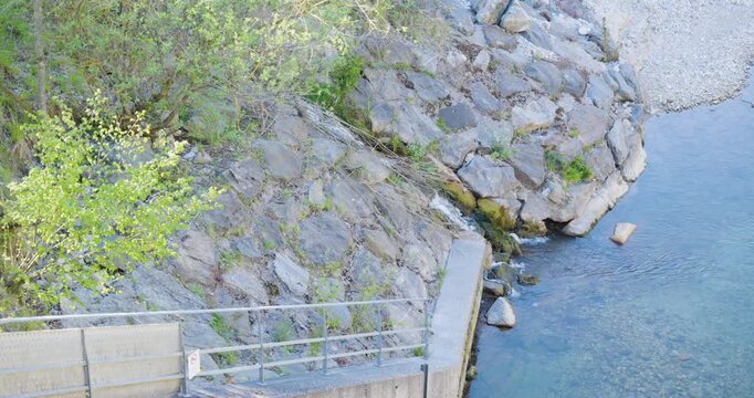 Hydropower Plant Water Outlet Downstream, Lower Austria