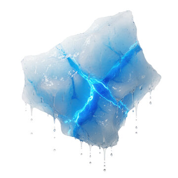 Melting Iceberg with Blue Energy Veins
