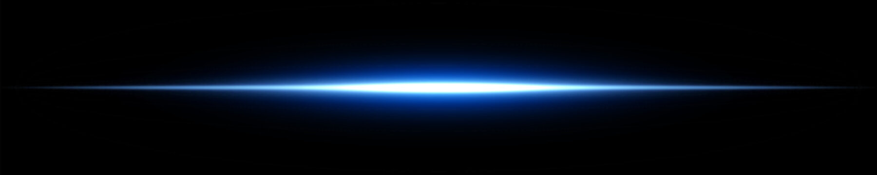 Glowing blue line, luminous strip, ray shining border, explosion, sunrise flash light streak ray, bright streak, neon light flare effect