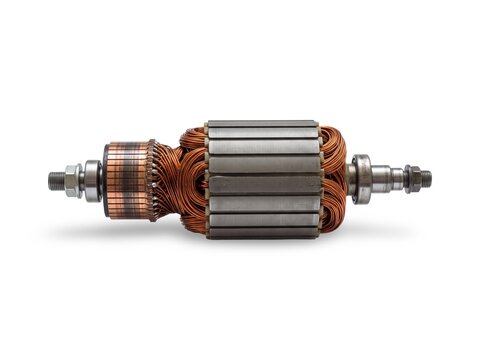 Electric Motor Rotor Armature Full Length Shaft Copper Winding