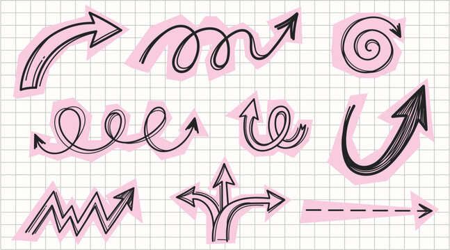 Hand-Drawn Arrow Elements Set
