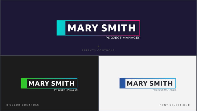 Gradient Edge Name Titles