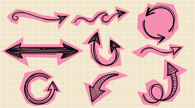 Hand-Drawn Arrows Elements Set