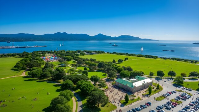 Quebec city plains of abraham a scenic civic holiday destination summer landscape