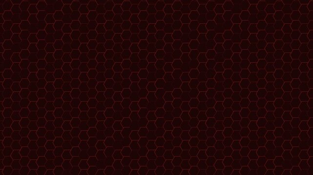 Deep red background with subtle geometric hexagon pattern