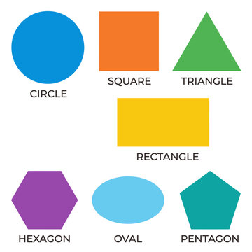 Learning Basic Geometric Shapes Displayed on a White Background Minimalist Style
