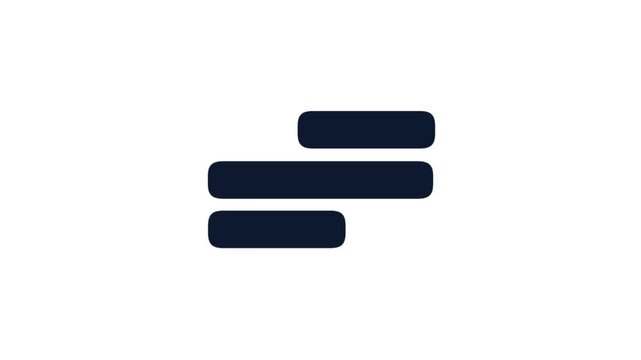 Minimal menu navigation icon animation for interface