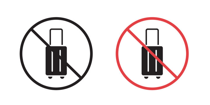 Forbidden luggage sign