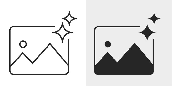 AI Image Generator Icon represents automated image creation, digital art, and creative design.