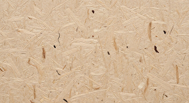 Close up macro view of a rough texture wood board chipboard background with natural organic fibers