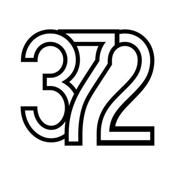Modern Stylized Numbers 372