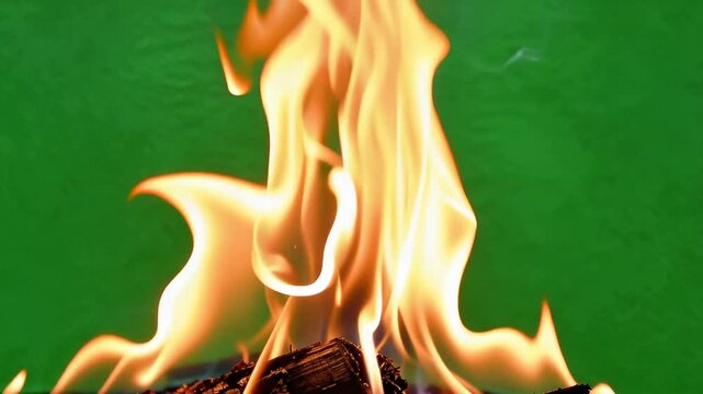 Mesmerizing vibrant flames dancing gracefully with dynamic movement in captivating fire video
