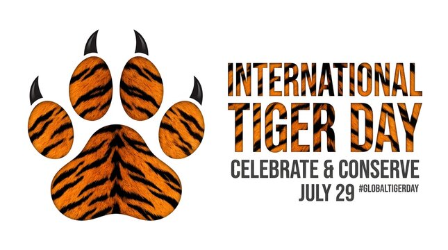 International tiger day july 29 awareness poster