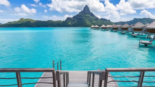 Bora Bora Island, French Polynesia. Aerial view.