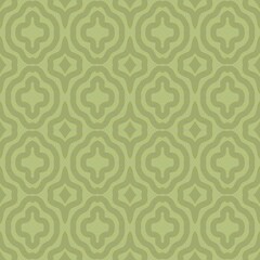 Fototapeta premium Seamless Ornamental Damask Pattern in Green and Yellow Tones Heritage Pattern