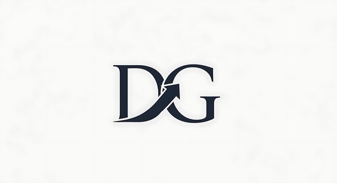 Dark Monogram Letter Logo Displayed on Minimal White Background