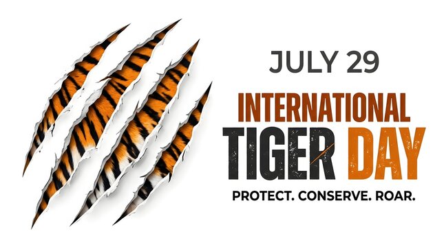 International tiger day july 29 claws concept