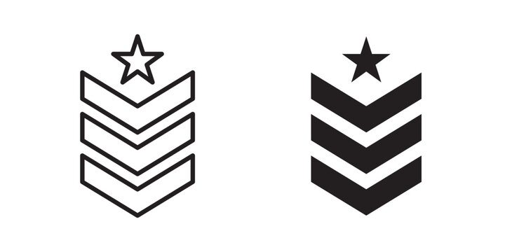 Military rank badge icon
