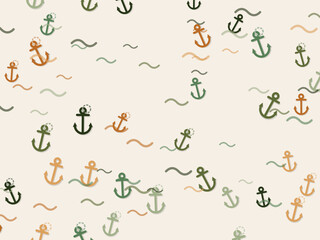 Obraz premium Maritime Anchors Coastal Background Design