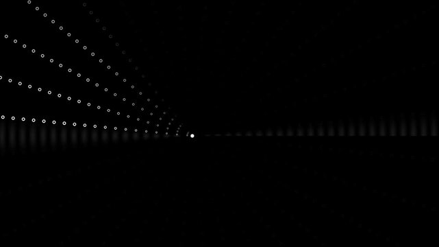 Motion of light points in a dark tunnel creates a dynamic scene