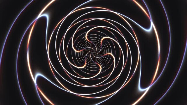Motion of light in a spiral pattern creates a dynamic visual effect