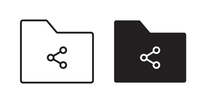 Share folder line icon
