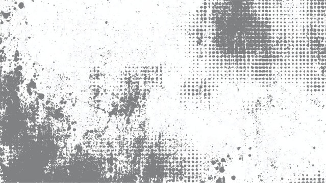Abstract grunge halftone texture background, monochrome distressed pop art screen print backdrop for retro design.