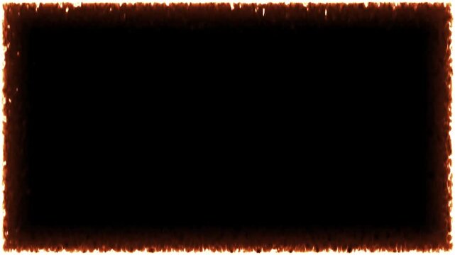 Dark brown burnt edge frame texture with distressed paper aesthetic for vintage projects