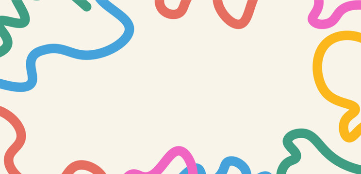 Abstract playful minimalistic background or wavy line. Vector illustration