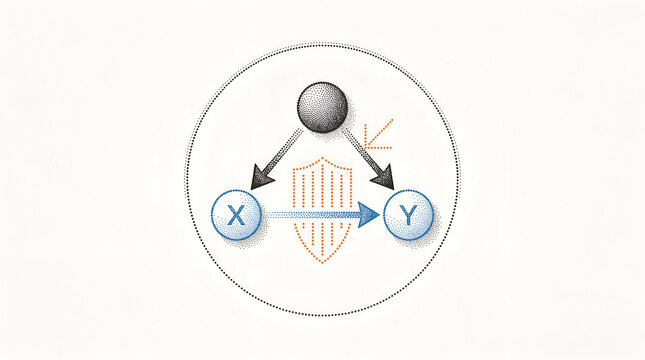 Cybersecurity data encryption and network protection concept stippling dot work style