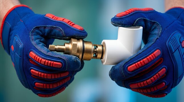 Professional Plumbing Pipe Installation and Repair Service Closeup