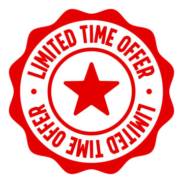 limited time offer seal badge. limited time offer label sticker. Vector sign