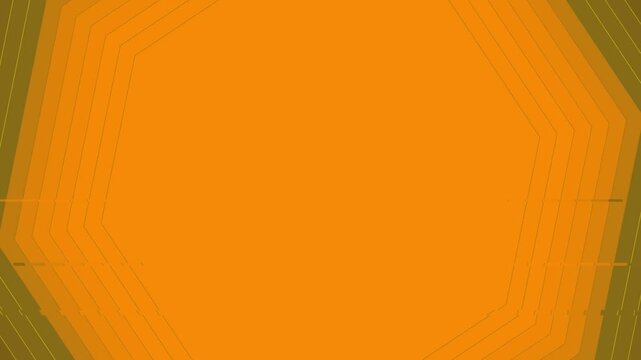 Golden geometric concentric octagons expanding outwards in a rhythmic pulse pattern for modern visual displays