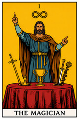 Fototapeta premium The Magician Tarot Card