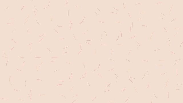 Minimalist pattern featuring scattered thin curved lines on a soft pastel peach colored surface area
