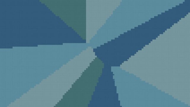 Geometric triangular mosaic pattern featuring layered shades of blue for modern interior and surface decoration