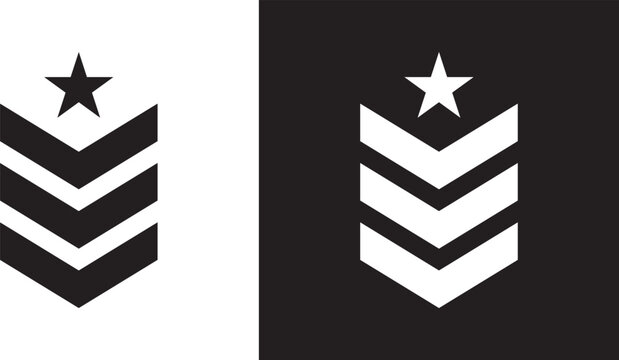 Military rank badge icon